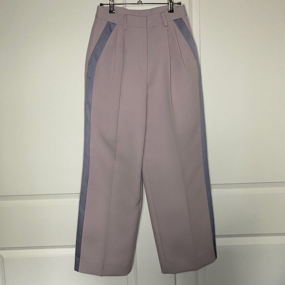 Aknvas O'Connor Pleated Pants in Violet Size 4 Made in USA Hemmed